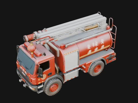 Fire Engine Model Design 3 - 3D Print Model 3D Print Model