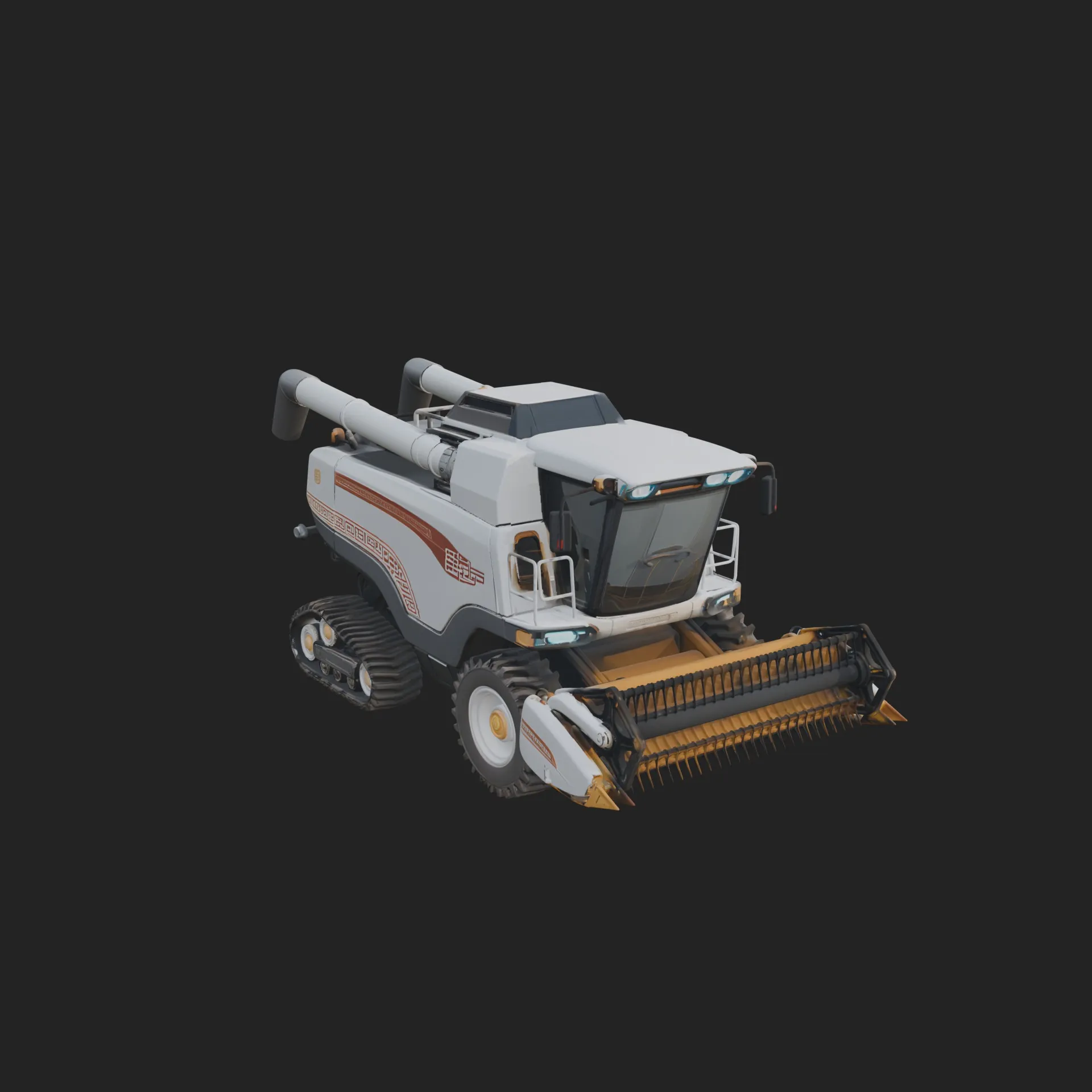 Combine Harvester Model Design 4 - 3D Print Model 3D Print Model .c4d .max .obj .3ds .fbx .stl .blend 