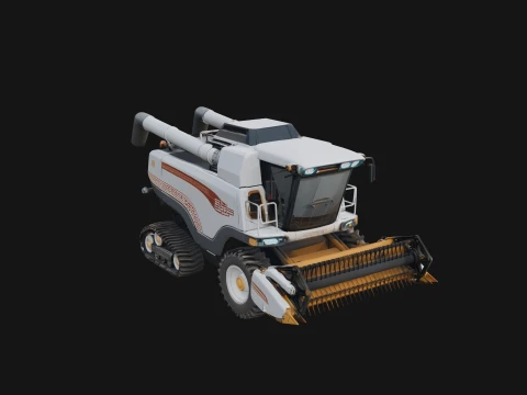 Combine Harvester Model Design 4 - 3D Print Model 3D Принт Модель