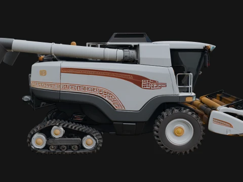 Combine Harvester Model Design 4 - 3D Print Model 3D Print Model