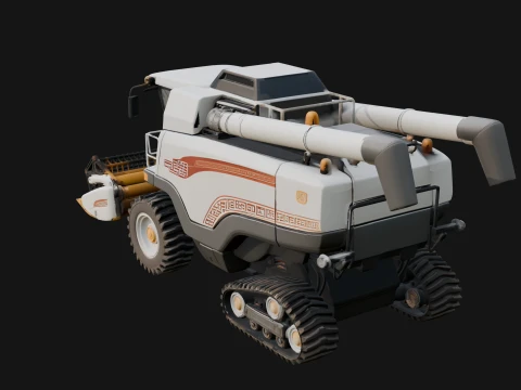Combine Harvester Model Design 4 - 3D Print Model 3D Print Model