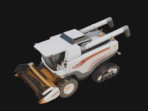 Combine Harvester Model Design 4 - 3D Print Model 3D Print Model