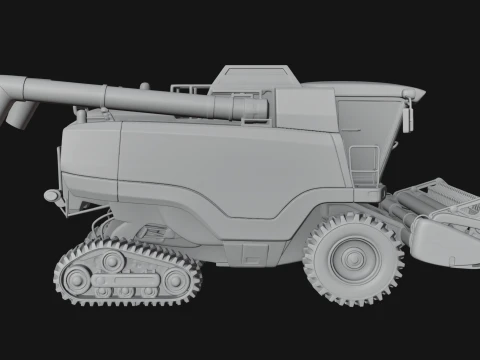 Combine Harvester Model Design 4 - 3D Print Model 3D Print Model
