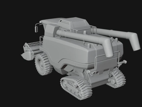 Combine Harvester Model Design 4 - 3D Print Model 3D Print Model