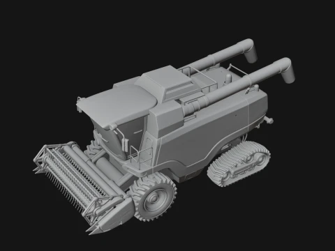 Combine Harvester Model Design 4 - 3D Print Model 3D Print Model