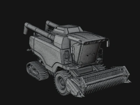 Combine Harvester Model Design 4 - 3D Print Model 3D Print Model