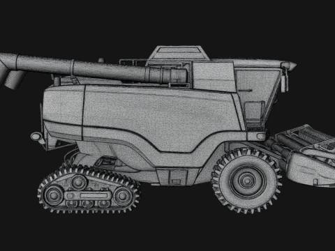 Combine Harvester Model Design 4 - 3D Print Model 3D Print Model