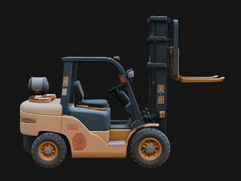 Forklift Truck Model Design 1 - 3D Print Model 3D Print Model
