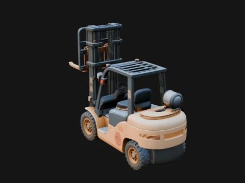 Forklift Truck Model Design 1 - 3D Print Model 3D Print Model
