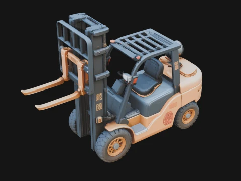 Forklift Truck Model Design 1 - 3D Print Model 3D Print Model