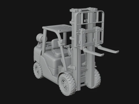 Forklift Truck Model Design 1 - 3D Print Model 3D Print Model