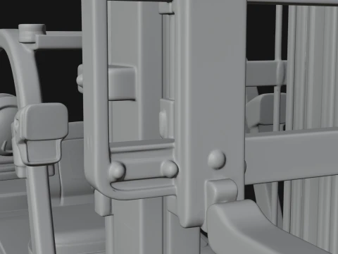 Forklift Truck Model Design 1 - 3D Print Model 3D Print Model