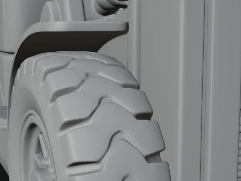 Forklift Truck Model Design 1 - 3D Print Model 3D Print Model
