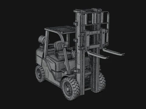 Forklift Truck Model Design 1 - 3D Print Model 3D Print Model