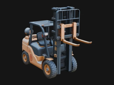 Forklift Truck Model Design 1 - 3D Print Model Modello di stampa 3D