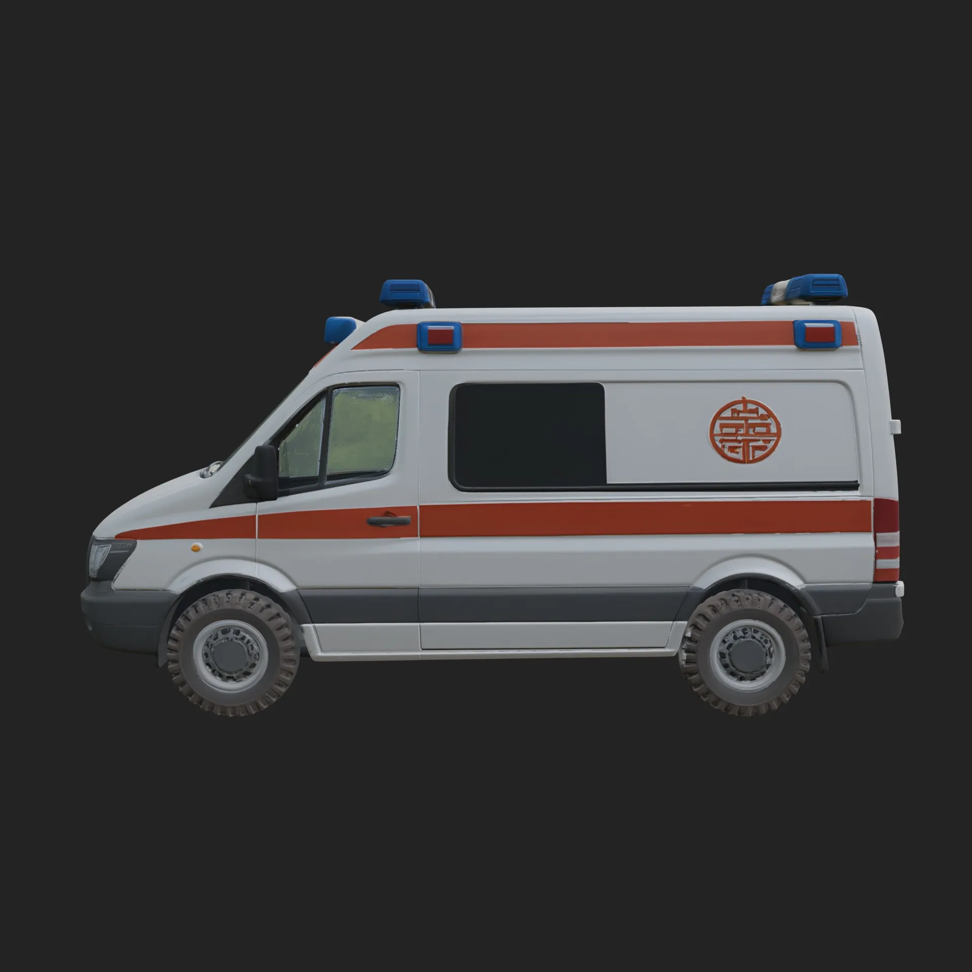 Ambulance Van Model Design 4 - 3D Print Model 3D Print Model .c4d .max .obj .3ds .fbx .stl .blend
