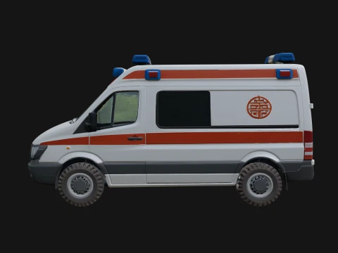 Ambulance Van Model Design 4 - 3D Print Model 3D Принт Модель