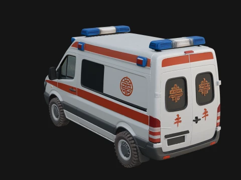Ambulance Van Model Design 4 - 3D Print Model 3D Print Model