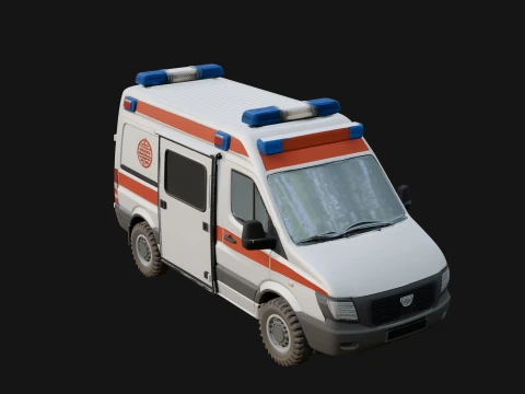 Ambulance Van Model Design 4 - 3D Print Model 3D Print Model