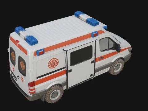 Ambulance Van Model Design 4 - 3D Print Model 3D Print Model