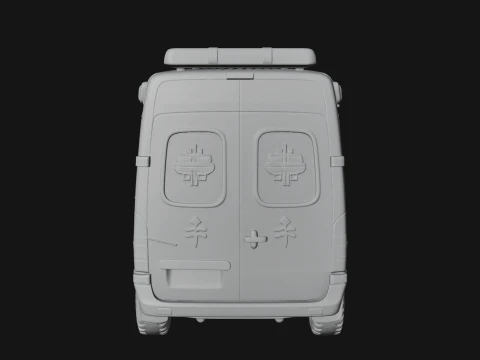 Ambulance Van Model Design 4 - 3D Print Model 3D Print Model