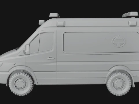 Ambulance Van Model Design 4 - 3D Print Model 3D Print Model