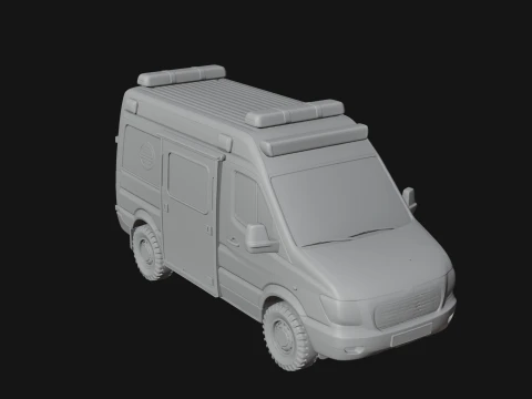 Ambulance Van Model Design 4 - 3D Print Model 3D Print Model