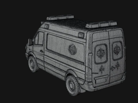 Ambulance Van Model Design 4 - 3D Print Model 3D Print Model