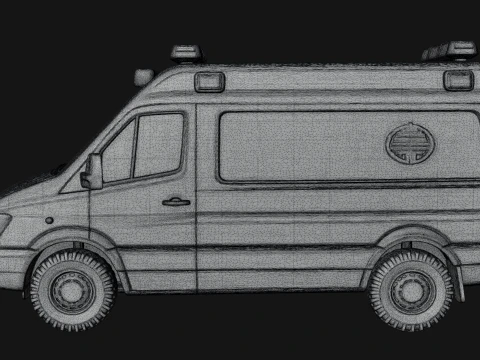 Ambulance Van Model Design 4 - 3D Print Model 3D Print Model
