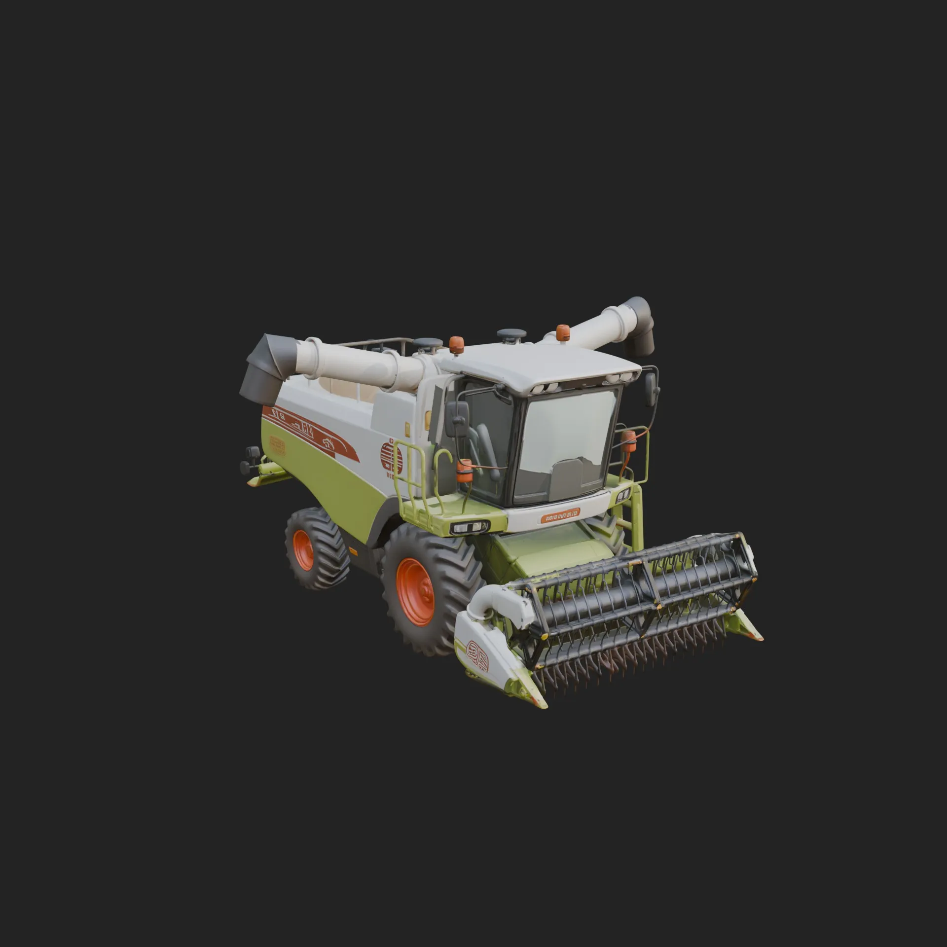 Combine Harvester Model Design 5 - 3D Print Model 3D Print Model .c4d .max .obj .3ds .fbx .stl .blend 