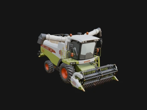 Combine Harvester Model Design 5 - 3D Print Model 3D Принт Модель