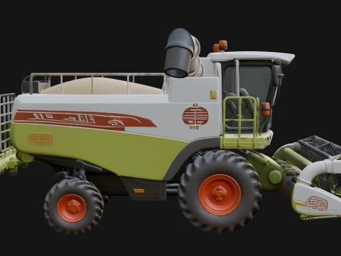 Combine Harvester Model Design 5 - 3D Print Model 3D Print Model
