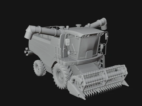 Combine Harvester Model Design 5 - 3D Print Model 3D Print Model