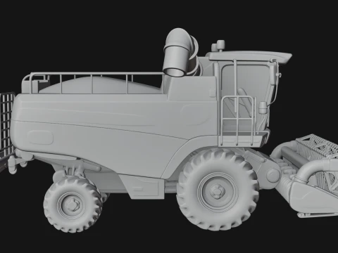 Combine Harvester Model Design 5 - 3D Print Model 3D Print Model