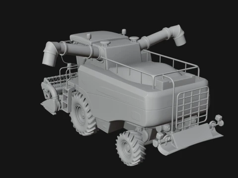 Combine Harvester Model Design 5 - 3D Print Model 3D Print Model