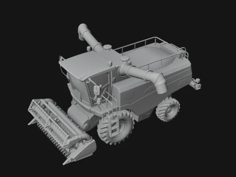 Combine Harvester Model Design 5 - 3D Print Model 3D Print Model