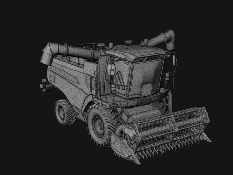 Combine Harvester Model Design 5 - 3D Print Model 3D Print Model