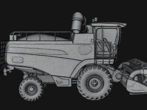 Combine Harvester Model Design 5 - 3D Print Model 3D Print Model