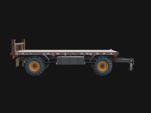Flatbed Trailer Model Design 1 - 3D Print Model 3D Print Model