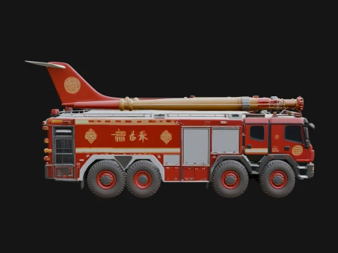 Fire Engine Model Design 4 - 3D Print Model 3D Print Model