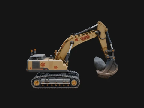 Excavator Model Design 1 - 3D Print Model 3D Print Model