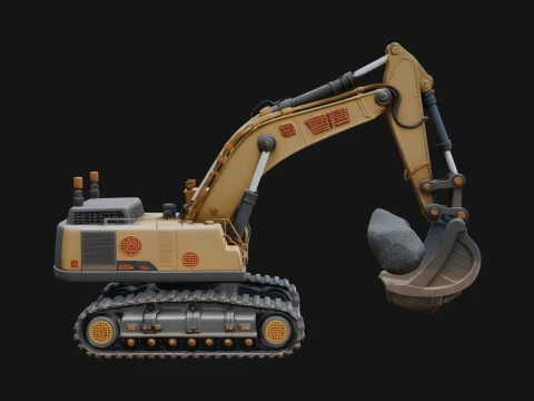 Excavator Model Design 1 - 3D Print Model 3D Print Model