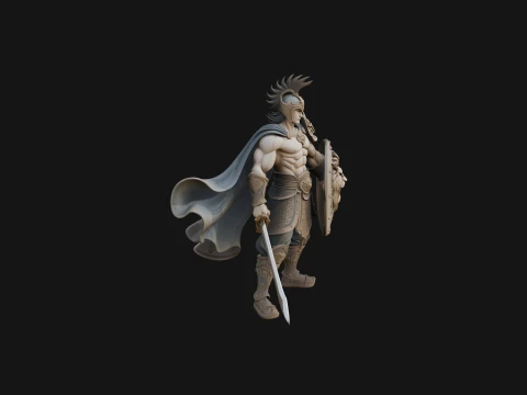 Greek Warrior God Statue Design 12 - 3D Print Model 3D printmodel