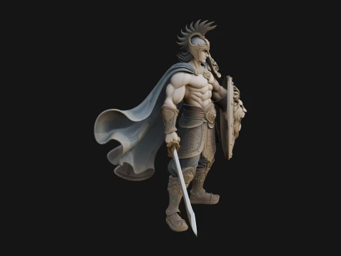Greek Warrior God Statue Design 12 - 3D Print Model 3Dプリントモデル