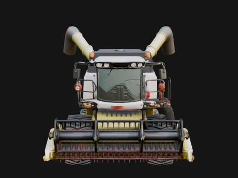 Combine Harvester Model Design 6 - 3D Print Model 3D Print Model