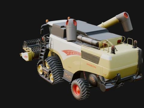 Combine Harvester Model Design 6 - 3D Print Model 3D Print Model