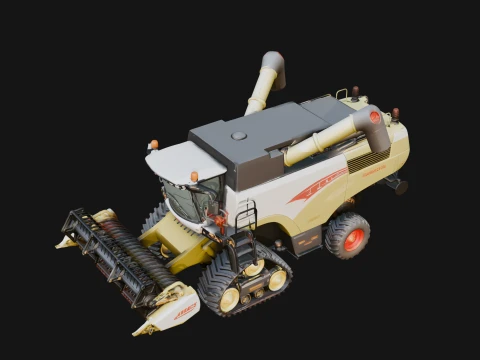 Combine Harvester Model Design 6 - 3D Print Model 3D Print Model
