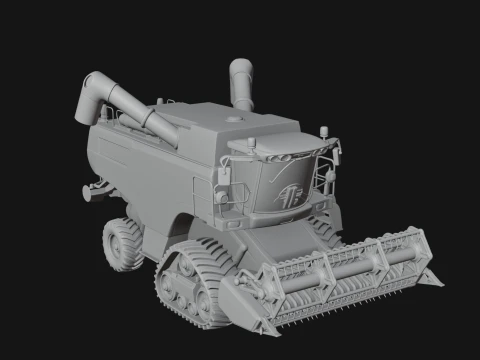 Combine Harvester Model Design 6 - 3D Print Model 3D Print Model