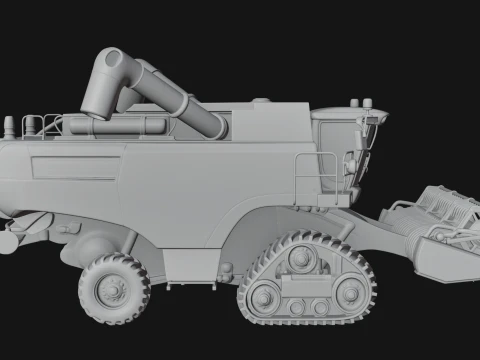 Combine Harvester Model Design 6 - 3D Print Model 3D Print Model