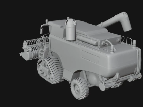 Combine Harvester Model Design 6 - 3D Print Model 3D Print Model